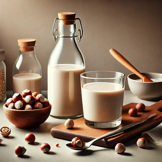Lait de noisette maison, doux et parfumé