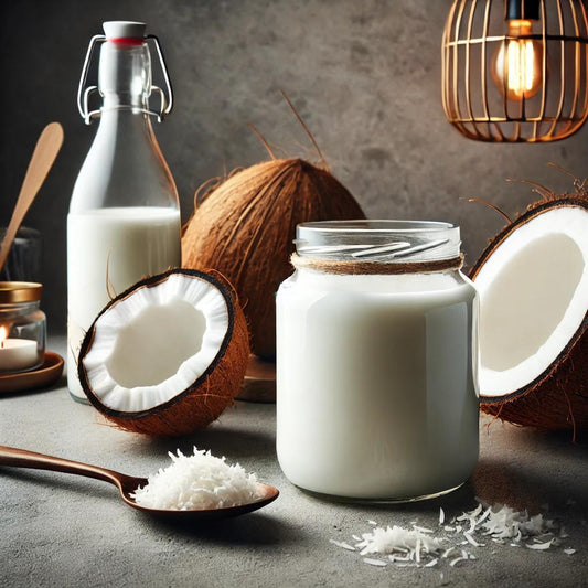Lait de noix de coco crémeux et fait maison