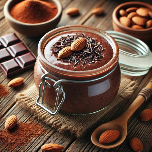 Pudding chocolat-chia, dessert sain à base de lait végétal