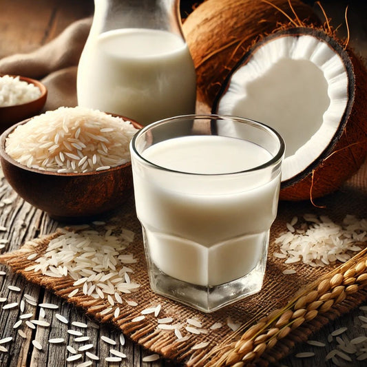 Lait végétal riz-coco maison, exotique et léger